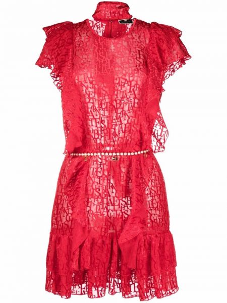 Mini vestido con estampado Elisabetta Franchi rojo