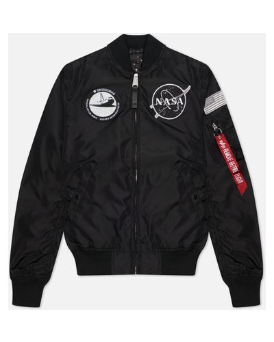 Женская куртка бомбер Alpha Industries MA-1 TT NASA Reversible,  , размер L - Черный