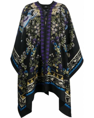 Floral brodert kappe Etro svart