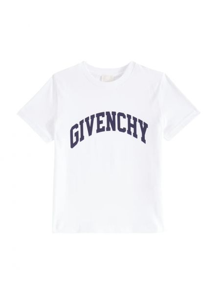 Jersey bomull t-skjorte for gutter Givenchy Kids hvit