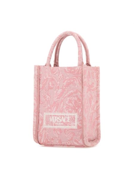 Bolso clutch con bordado Versace rosa