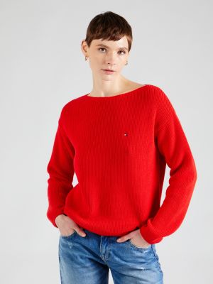 Пуловер Tommy Hilfiger червено