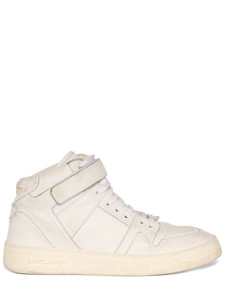 Sneakers i läder Saint Laurent vit