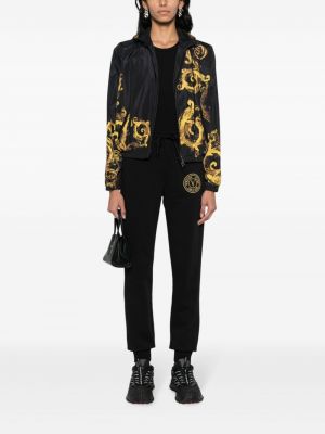 Medvilninės siuvinėtos sportinės kelnes Versace Jeans Couture