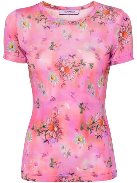 Φλοράλ μπλούζα με σχέδιο Margherita Maccapani ροζ