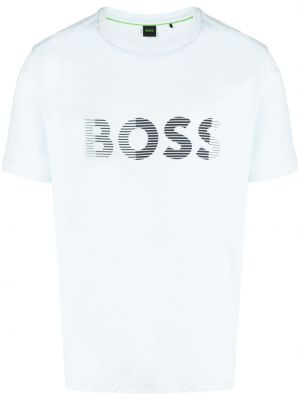 T-shirt con stampa Boss blu