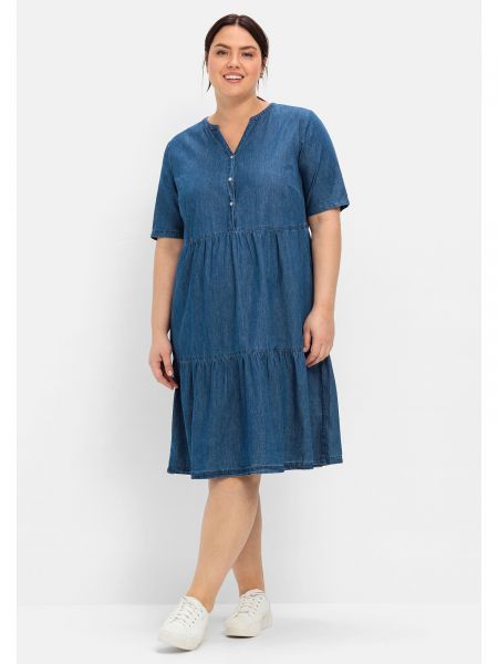 Джинсовое платье Sheego синее