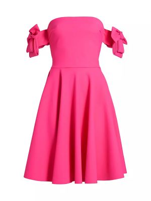 Платье миди с бантом Chiara Boni La Petite Robe розовое