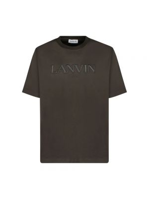 T-shirt di cotone in jersey Lanvin marrone