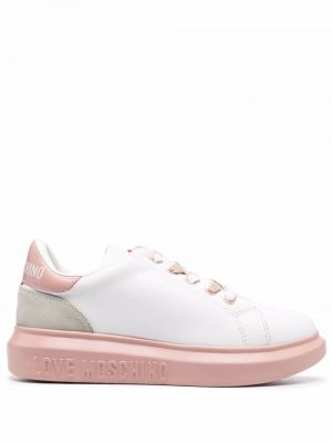 Blonder snøring sneakers Love Moschino hvit