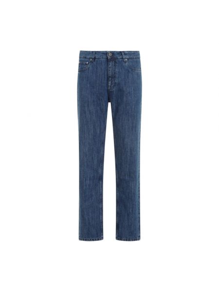 Niebieskie proste jeansy Etro
