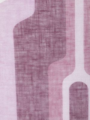 Lněný šál s potiskem s abstraktním vzorem Tagliatore fialový