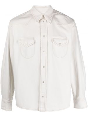 Džínová košile s perlami Bally bílá
