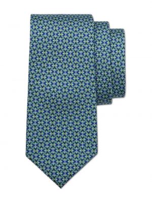Seiden krawatte mit print Ferragamo grün