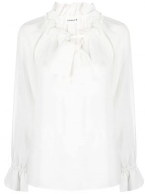 Блуза с волани P.a.r.o.s.h. бяло