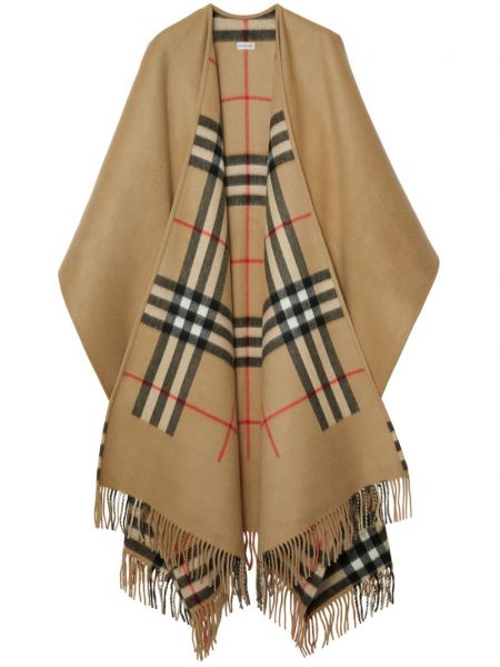 Kockovaný kašmírový vlnený kabát Burberry