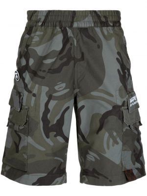 Pantaloncini cargo con stampa camouflage Aape By *a Bathing Ape® verde