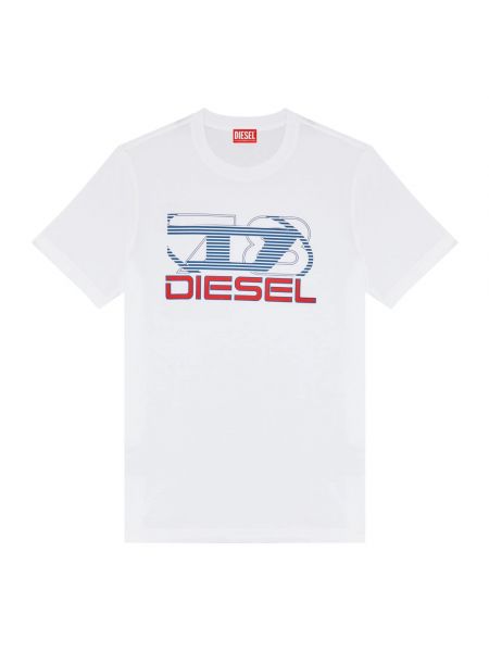 Koszulka z nadrukiem Diesel biała