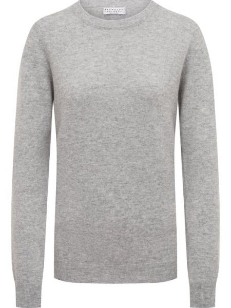 Кашемировый пуловер Brunello Cucinelli серый