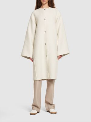 Μεταξωτό παλτό Loro Piana λευκό