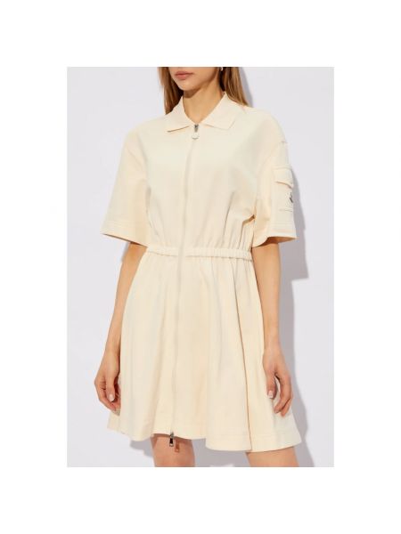 Mini vestido de algodón Moncler beige