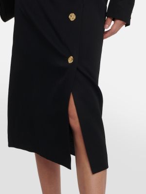 Vlněné midi sukně Nina Ricci černé