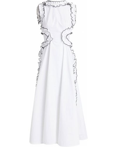 Sukienka midi bawełniana Christopher Kane, biały