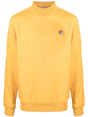 Długi sweter bawełniane z długim rękawem Fila - żółty