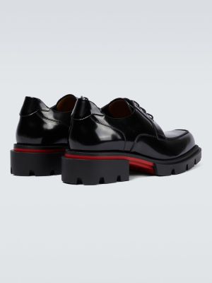 Pantofi derby cu șireturi din piele din dantelă Christian Louboutin negru