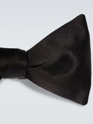 Cravată cu funde de mătase Giorgio Armani negru