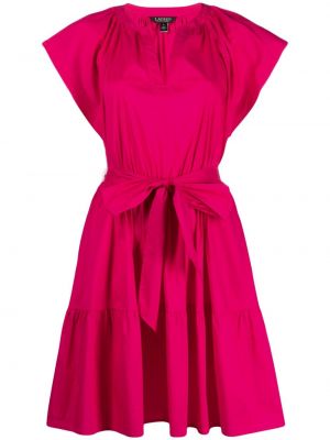 Kleid mit schleife Lauren Ralph Lauren pink