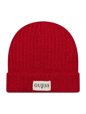 Czerwona czapka Guess