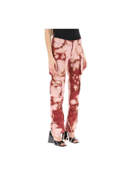 Pantalones bootcut slim fit The Attico rosa