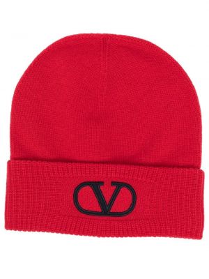 Вълнена шапка Valentino Garavani червено