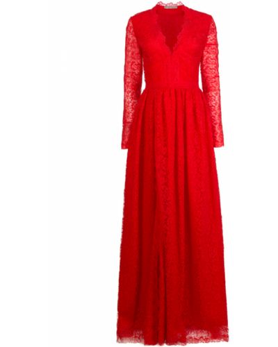 Кружевное вечернее платье Ermanno Scervino красное