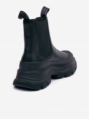 Kožené členkové topánky Karl Lagerfeld čierna