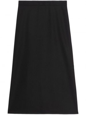 Μάλλινη φούστα Balenciaga μαύρο