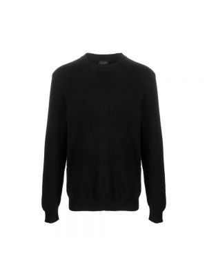 Sweter z wełny merino Roberto Collina czarny