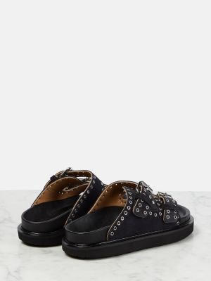 Sandale din piele de căprioară Isabel Marant negru