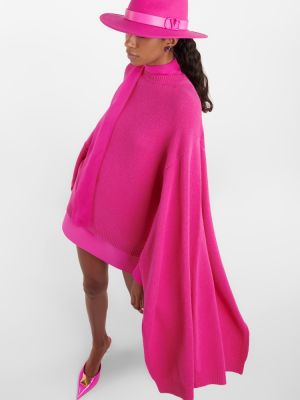 Poncho di lana Valentino rosa