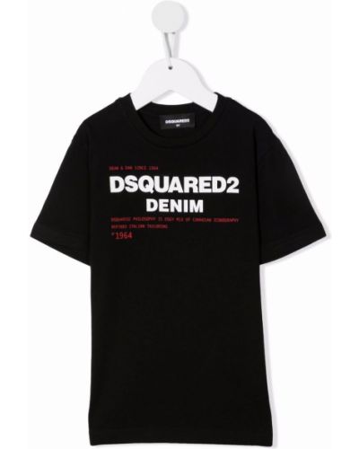 Trykt t-skjorte for jenter Dsquared2 Kids svart