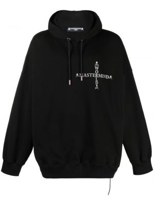 Pamučna hoodie s kapuljačom s printom Mastermind World crna