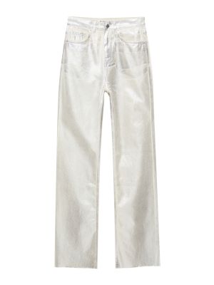 Pantaloni Pull&bear argintiu