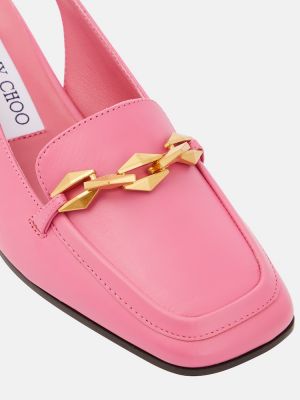 Leder loafer Jimmy Choo pink