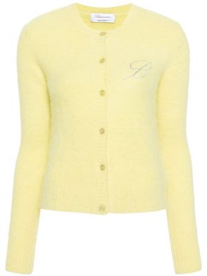 Cardigan en tricot en cristal Blumarine jaune