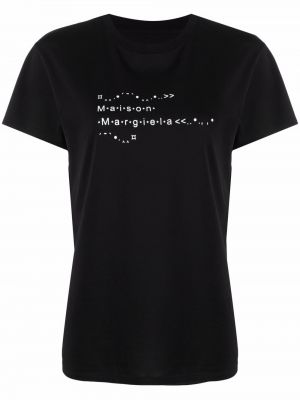 T-shirt con stampa Maison Margiela nero