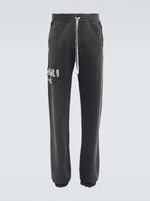 Pantaloni tuta di cotone Amiri nero