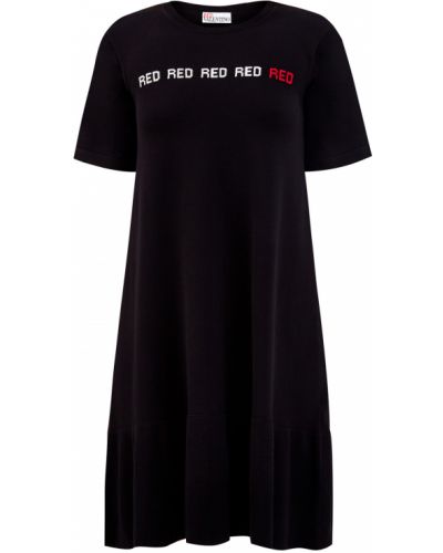 Черное платье с принтом Redvalentino