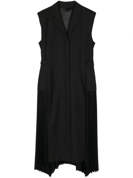 Plisované midi šaty Juun.j černé