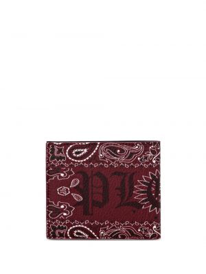 Peněženka s potiskem s paisley potiskem Philipp Plein červená